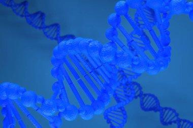 3d DNA (deoksiribonükleik asit) yapısı, 3d illüstrasyon.