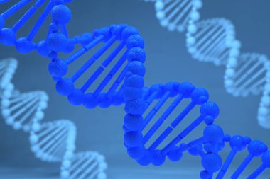 3d DNA (deoksiribonükleik asit) yapısı, 3d illüstrasyon.