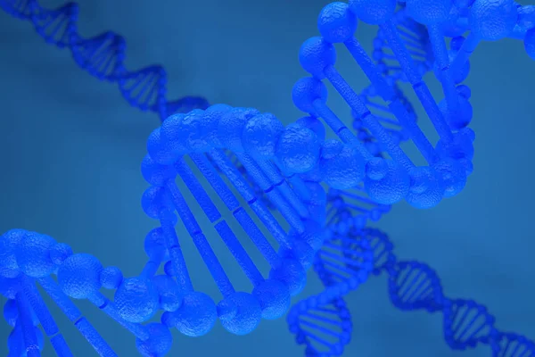 3d rendering of DNA (deoxyribonucleic acid) structure, 3d illustration.