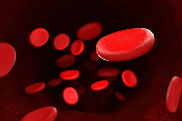 Rendering Erythrocyte Red Blood Corpuscle Illustration Red Blood Cells — 스톡 사진