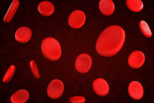 エリスロサイトまたは赤血球の3Dレンダリング 赤血球の3Dイラスト — ストック写真
