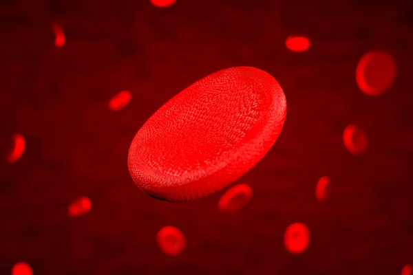 Weergave Van Erytrocyt Rode Bloedlichaampjes Illustratie Van Rode Bloedcellen — Stockfoto
