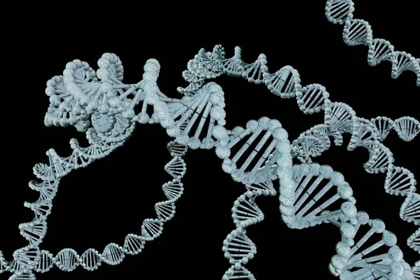 3d rendering of DNA (deoxyribonucleic acid) structure, 3d illustration.