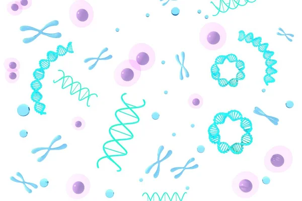 Rendering Chromosome Abstract Scientific Background Illustration — Stock Photo, Image