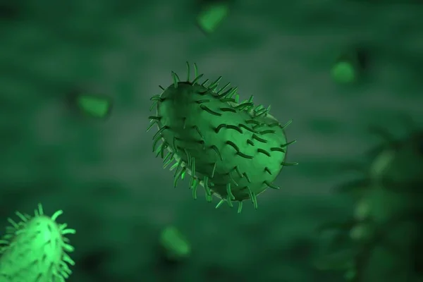 Illuus Close Microscope Rabies Virus — стокове фото