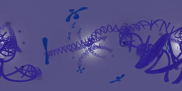 Ilustração Estrutura Ácido Desoxirribonucleico Adn Imagem Equivalente 360 Fundo Panorâmico — Fotografia de Stock