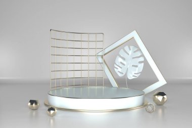 3D görüntüleme, soyut geometrik arkaplan, silindir podyum, minimalist ilkel şekiller, modern model, boş şablon, boş vitrin, vitrin