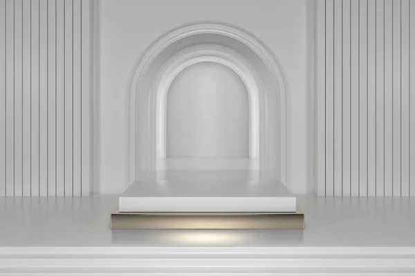 3D görüntüleme, soyut geometrik arkaplan, silindir podyum, minimalist ilkel şekiller, modern model, boş şablon, boş vitrin, vitrin