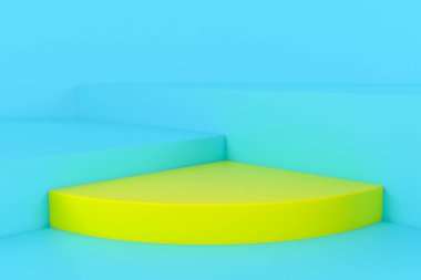 3D görüntüleme, soyut geometrik arkaplan, silindir podyum, minimalist ilkel şekiller, modern model, boş şablon, boş vitrin, vitrin