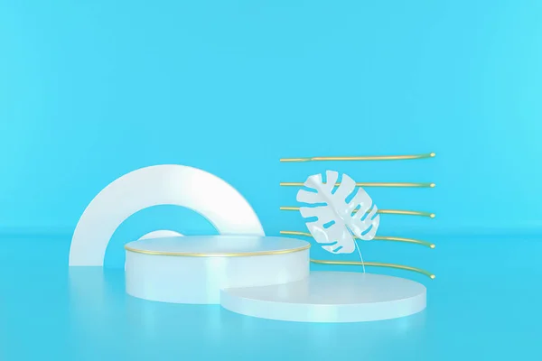 3D görüntüleme, soyut geometrik arkaplan, silindir podyum, minimalist ilkel şekiller, modern model, boş şablon, boş vitrin, vitrin
