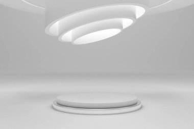 3D görüntüleme, soyut geometrik arkaplan, minimal ilkel şekiller, modern model, boş şablon, boş vitrin, dükkan görüntüsü