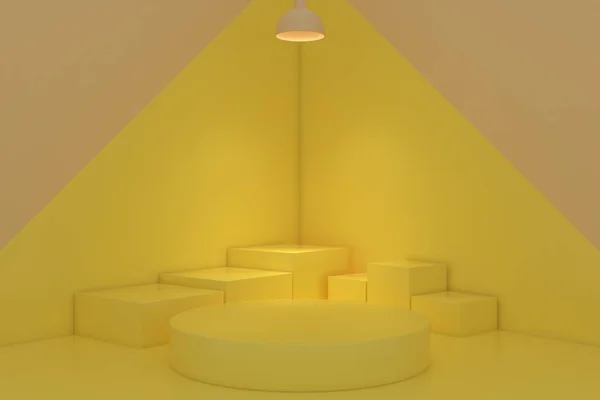 3D görüntüleme, soyut geometrik arkaplan, minimal ilkel şekiller, modern model, boş şablon, boş vitrin, dükkan görüntüsü