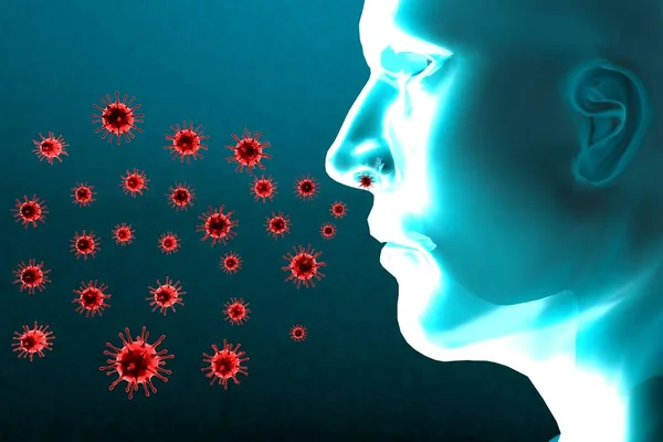 의학적 코로나 바이러스 Coronavirus Covid 중국에서 호흡기 인플루엔자 바이러스 — 스톡 사진