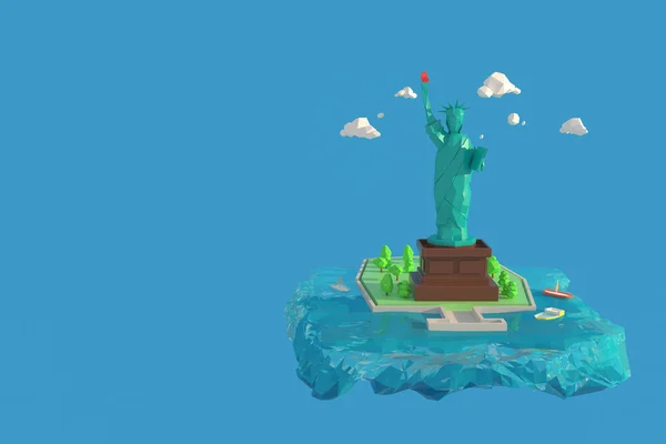 Illustrator Statue Liberty Liberty Enlightening World New York Usa Rendering — Stock Photo, Image