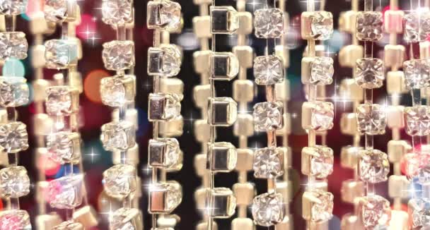 Regenbogen Mehrfarbige Kristalldiamanten — Stockvideo