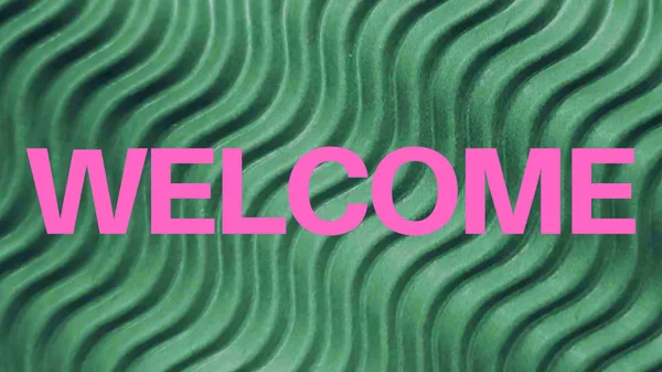 Welcome word welcoming greeting sign