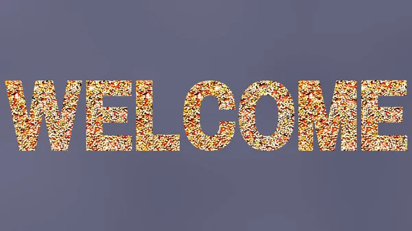 Welcome sign word greeting hello