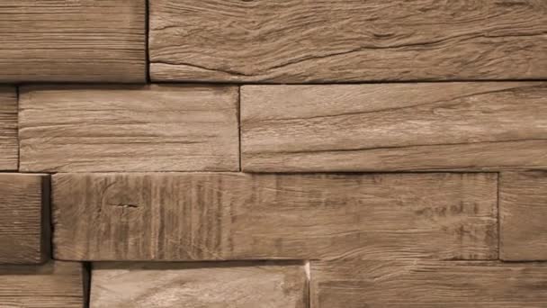 Dřevěné Dřevo Pozadí Textura Deska — Stock video