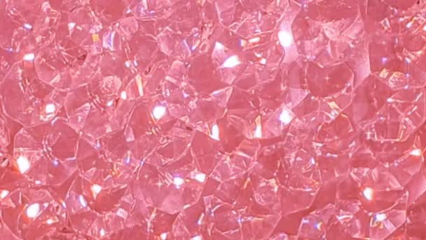 Diamante Cristallo Brillante Sfondo Scintillante — Video Stock