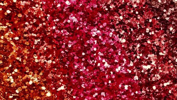 Red Glitter Glänzende Flecken Hintergrund — Stockvideo