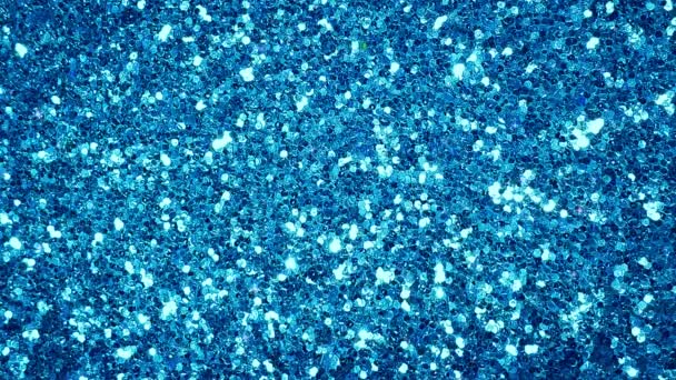 Blue Sparkling Glitter Brilliant Background — Stock Video