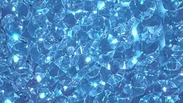Diamond Kristall Glänsande Glittrande Bakgrund — Stockvideo