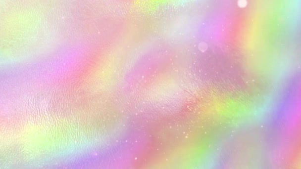 Regenboog Kleuren Sprankelende Glitter Achtergrond — Stockvideo