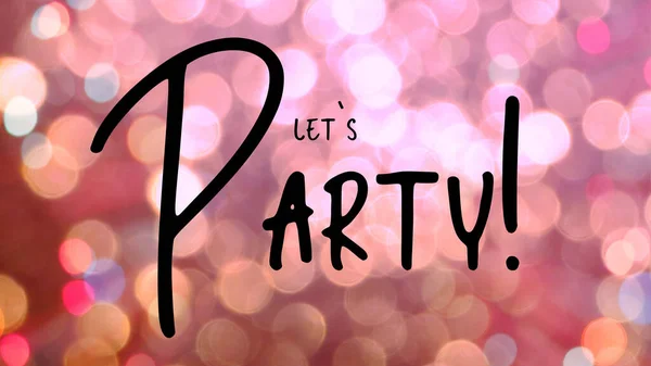 Let\'s party text word sparkles