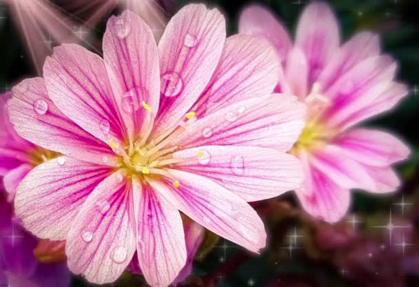 Belles Fleurs Roses Étonnantes — Video