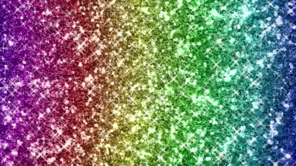 Colori Arcobaleno Scintillio Scintillante Sfondo Multicolore — Video Stock