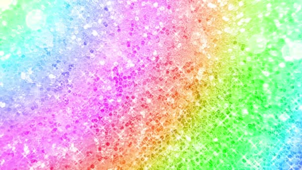 Rainbow Colors Glitter Sparkling Multicolor Background — Stock Video