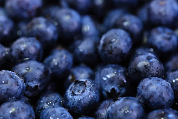 新鲜的蓝莓背景。 蓝莓质感近景 — 图库照片