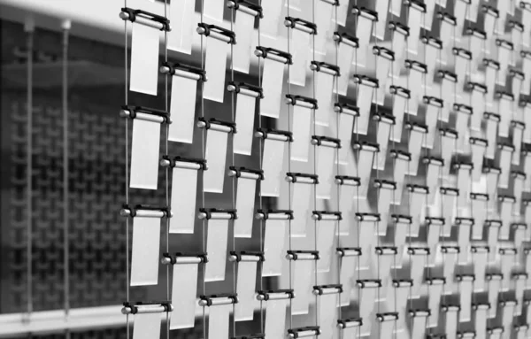 Metal panel decoration building facade detail closeup view — 스톡 사진
