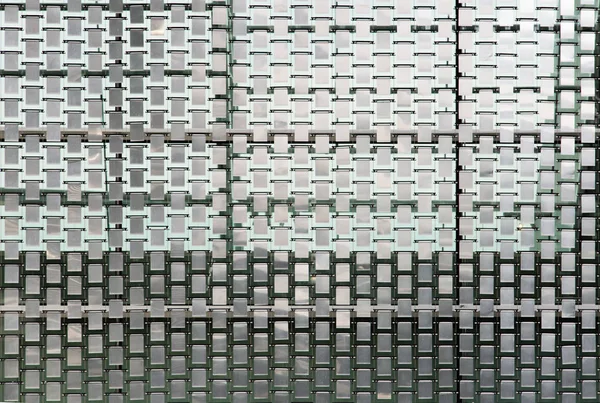 Metalowy panel dekoracji budynku fasada detal widok z bliska — Zdjęcie stockowe