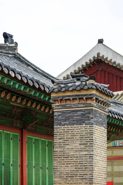 Day time detail View of old Seoul Gyeongbokgung palace — Stock Photo, Image