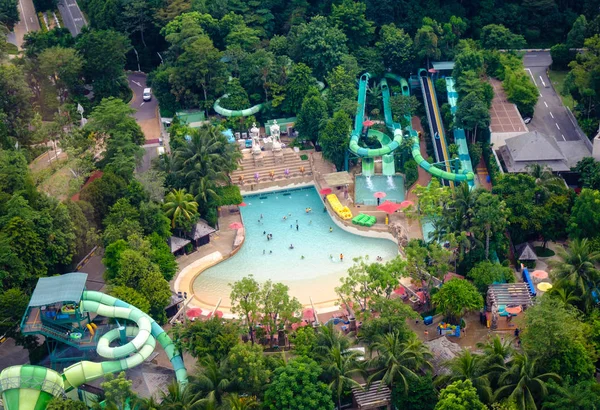 Singapur-15 NOV 2019: Singapur sentosa island water park aerial day view —  Fotos de Stock