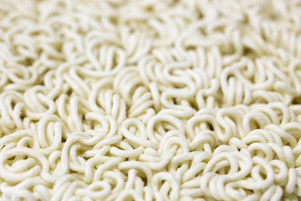 Dry instant noodles close up detail view background