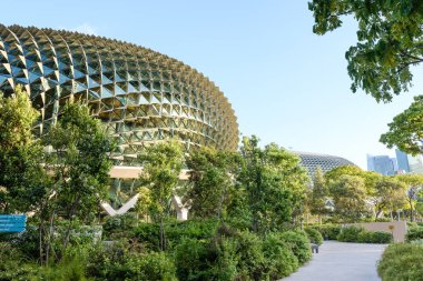Singapore-26 FEB 2020:The Esplanade Opera building. Know locally as the Hedgehog or Durian because of shape.