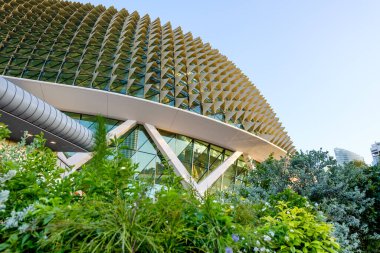 Singapore-26 FEB 2020:The Esplanade Opera building. Know locally as the Hedgehog or Durian because of shape.