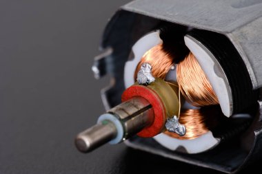 Oyuncak makro görünümünden sökülmüş Motor Rotor