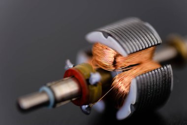 Oyuncak makro görünümünden sökülmüş Motor Rotor