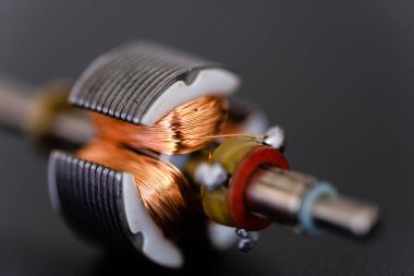 Oyuncak makro görünümünden sökülmüş Motor Rotor