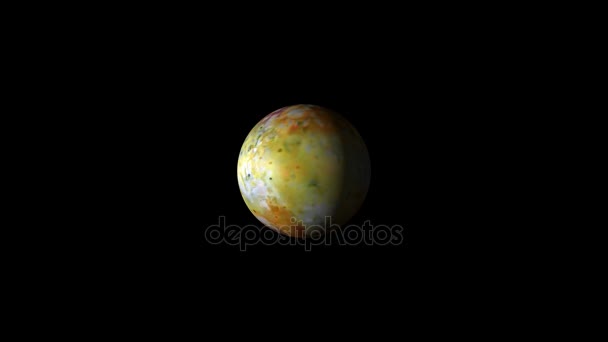Rotația satelitului Io Jupiter — Videoclip de stoc