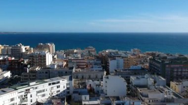 Gelibolu cityscape günbatımı hava sinema görünümü