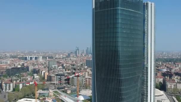 Milan Citylife Havadan Sinematik Görünümü — Stok video