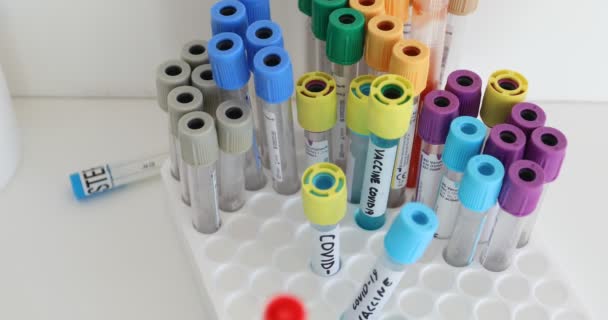 Griepvirusvaccin Farmacologische Laboratoriumexperimenten — Stockvideo