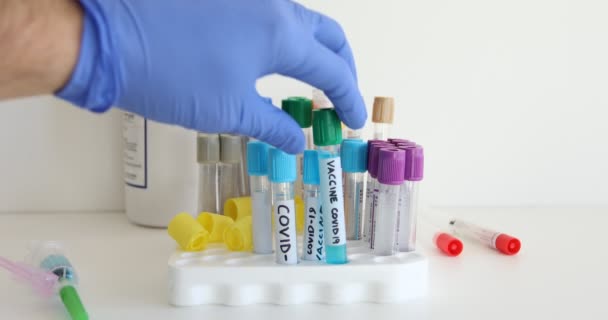 Grippevirus Impfstoff Pharmakologische Laborexperimente — Stockvideo