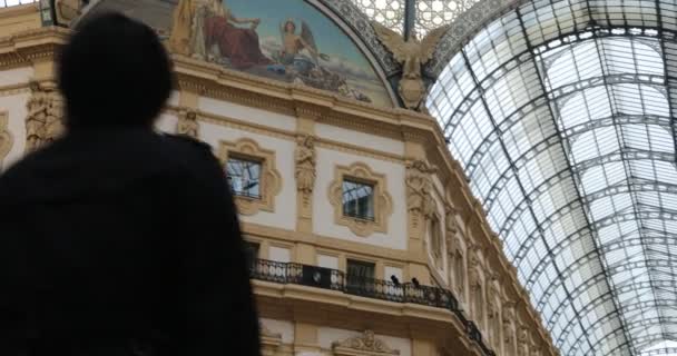 2020 Мілан Італія Знімок Галереї Vittorio Emanuele Мілані — стокове відео
