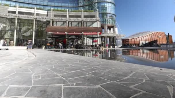 2020 Milano Italien Milan Gae Aulenti Square Hyperlapse Unicredit Tower — Stockvideo