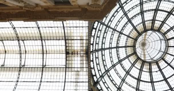 Plafond Avec Fenêtres Intérieur Galerie Vittorio Emanuele Milan — Video